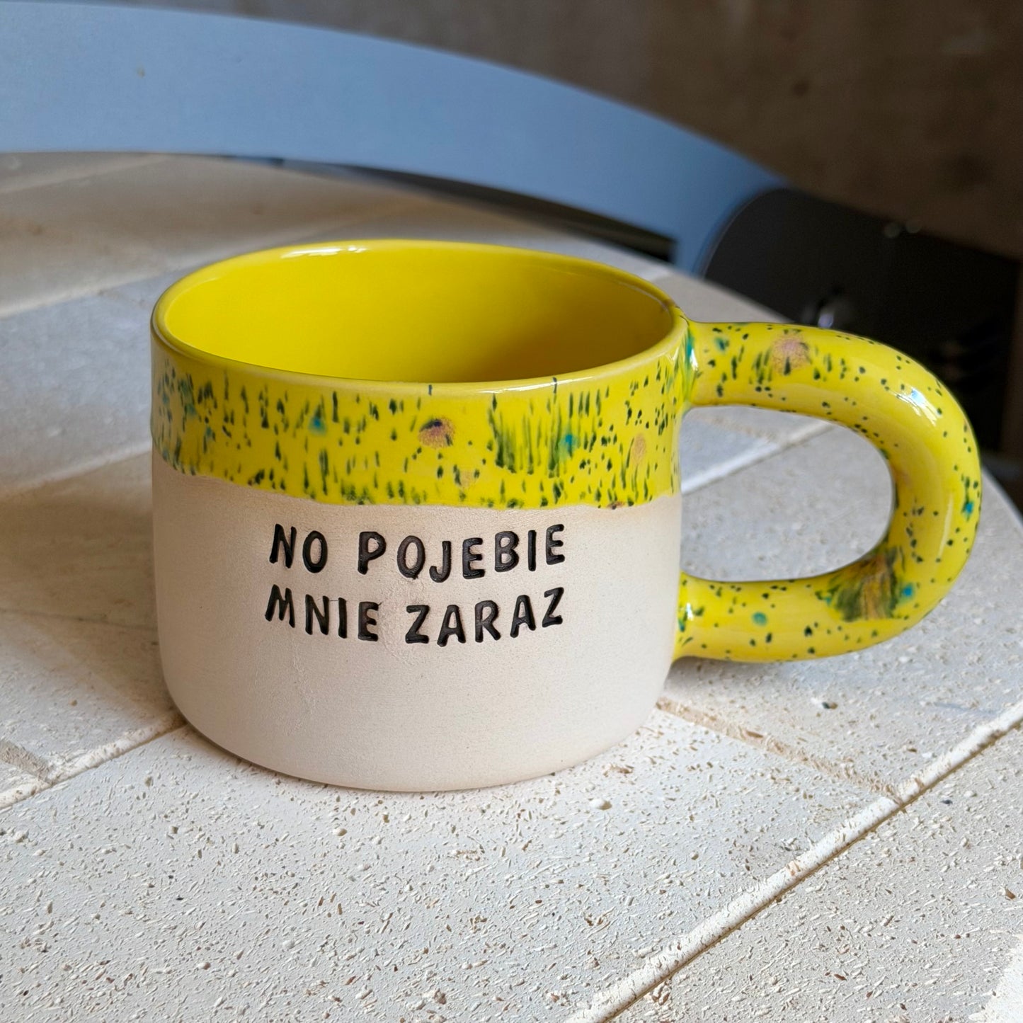 M - Kubek Brzydkie Słowa - No pojebie mnie zaraz (żółty)