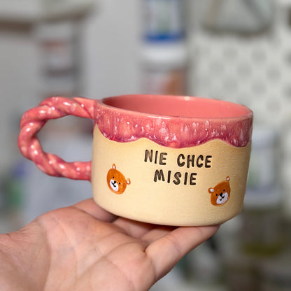 M - Kubek Brzydkie Słowa - nie chce misie - misie malowane