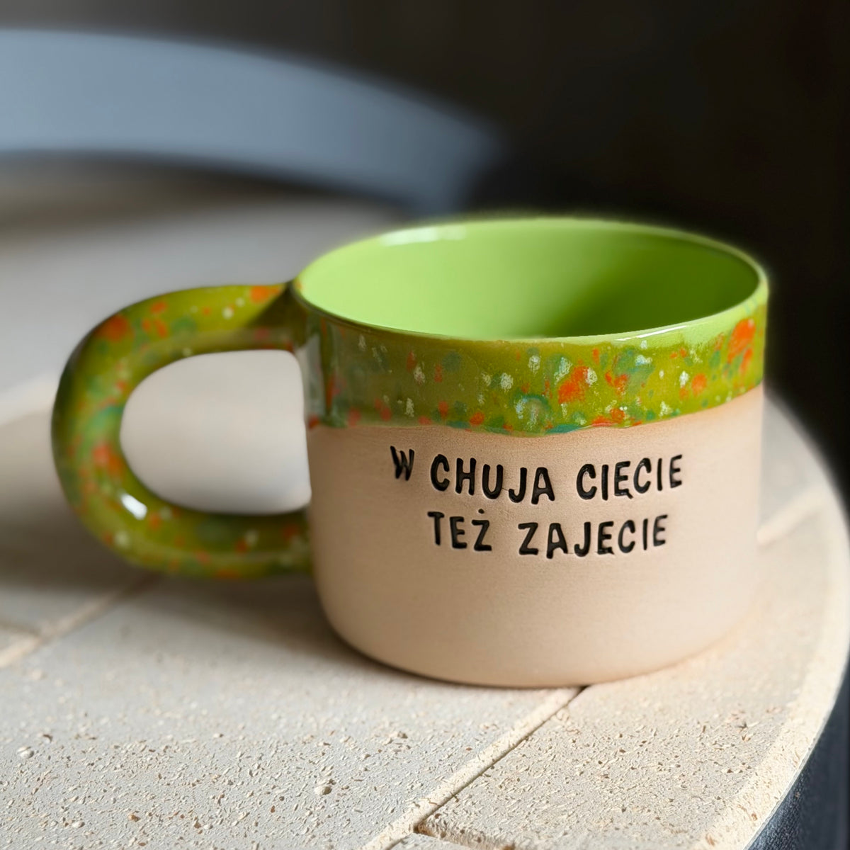 M - Kubek Brzydkie Słowa - W chuja cięcie też zajęcie (zielony)