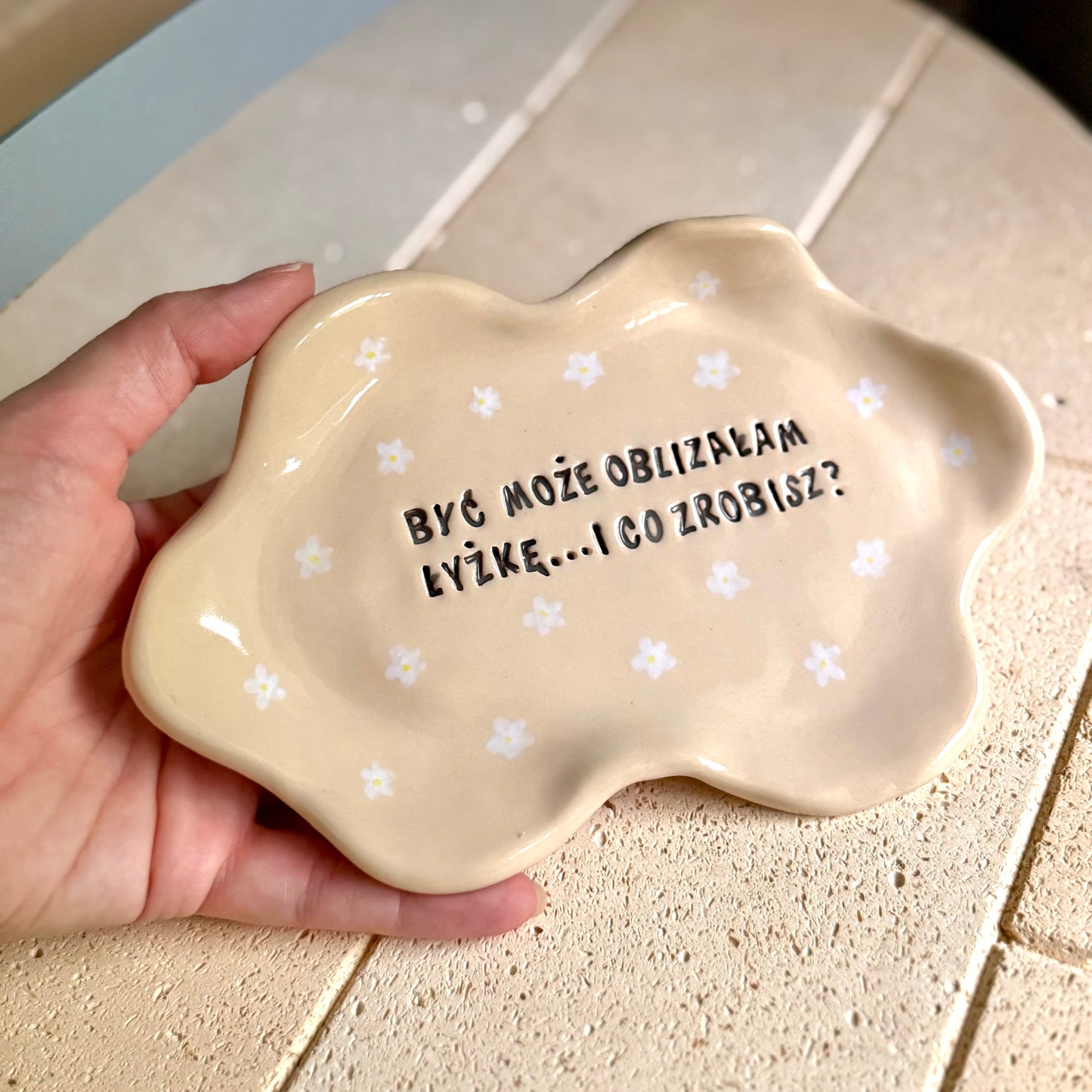Mini talerzyk lub podstawka pod łyżkę - oblizałam