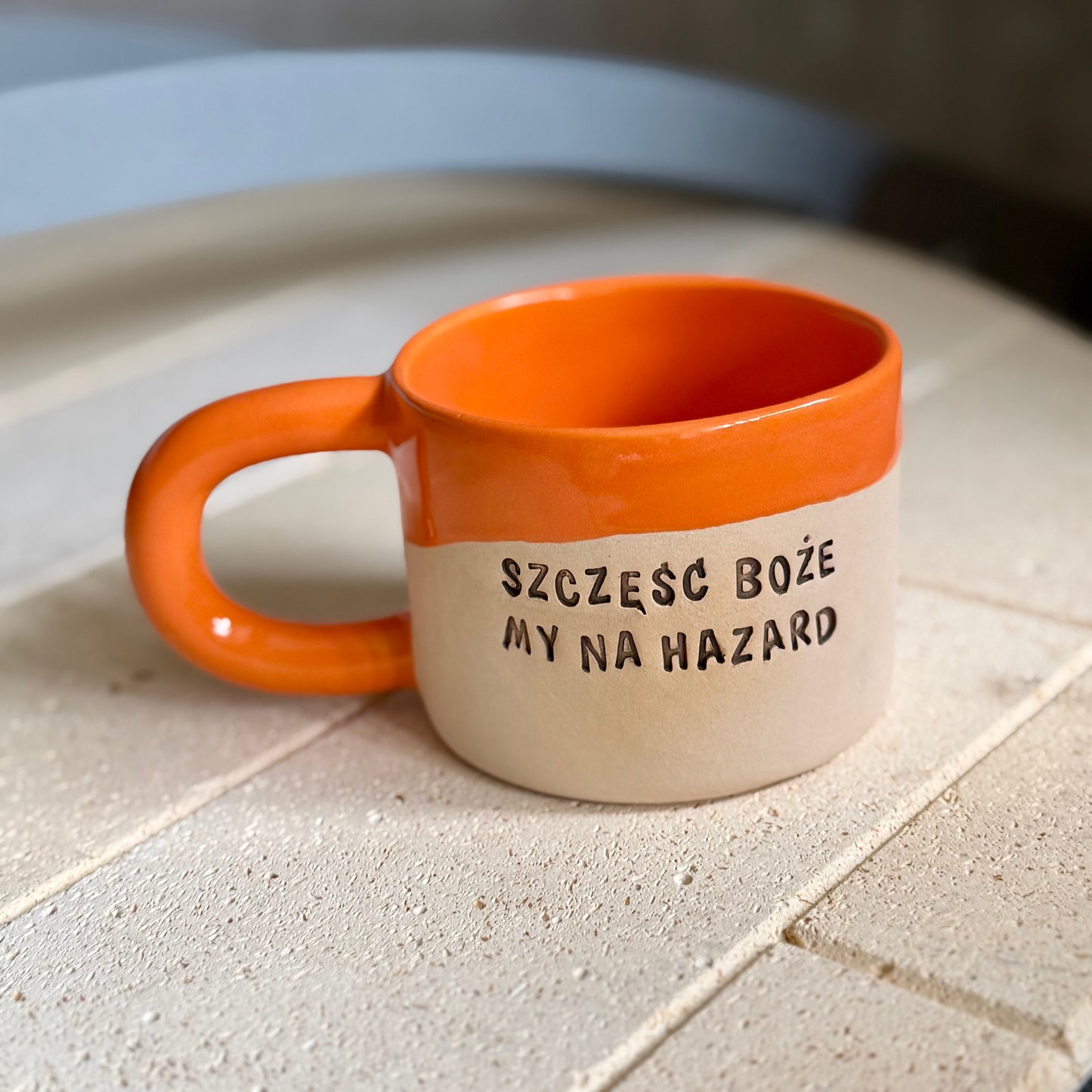 M - OUTLET - Kubek Brzydkie Słowa - Szczęść Boże my na hazard