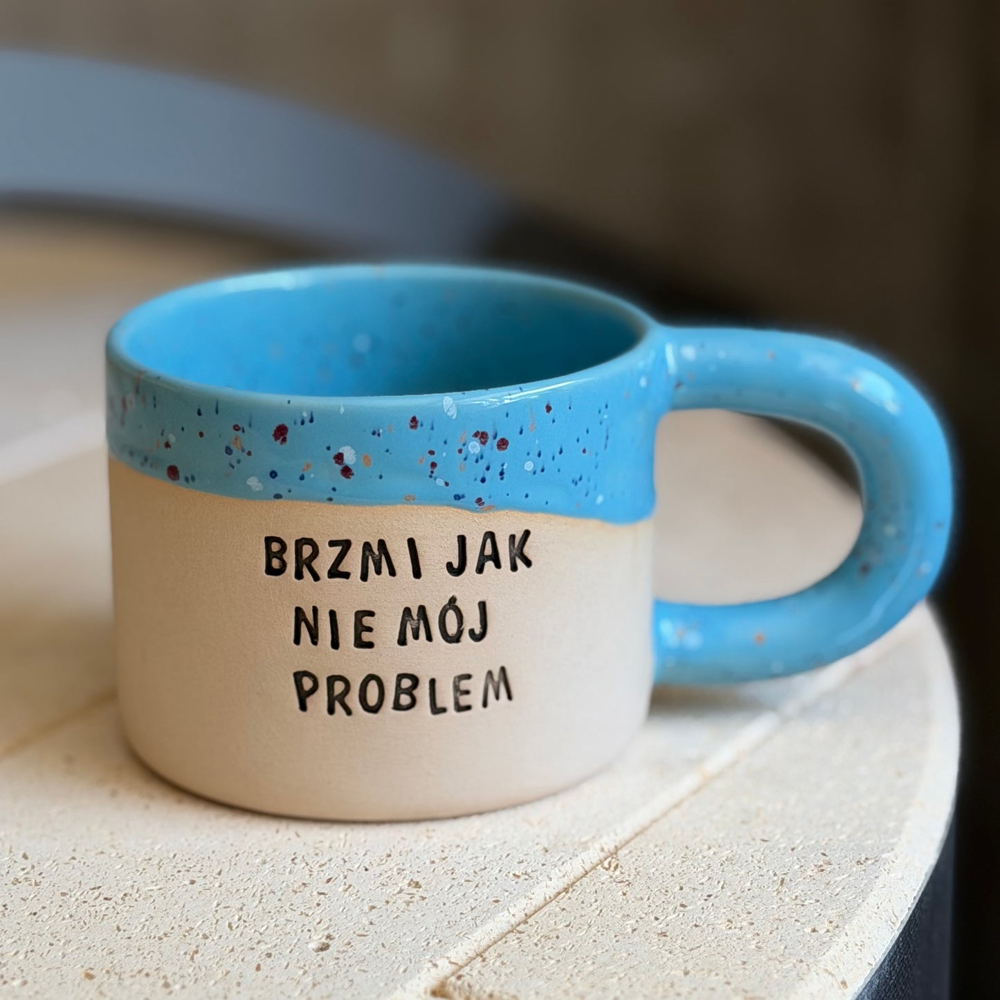 M - Kubek brzydkie słowa - Brzmi jak nie mój problem (niebieski)