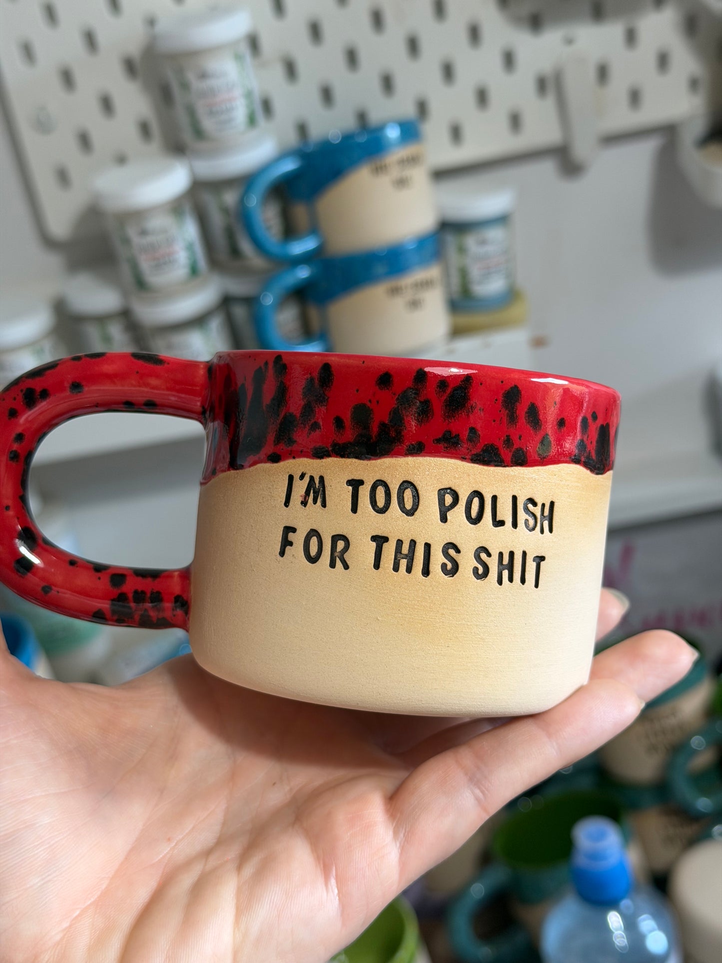 M - OUTLET - Kubek Brzydkie Słowa - i’m too polish for this shit