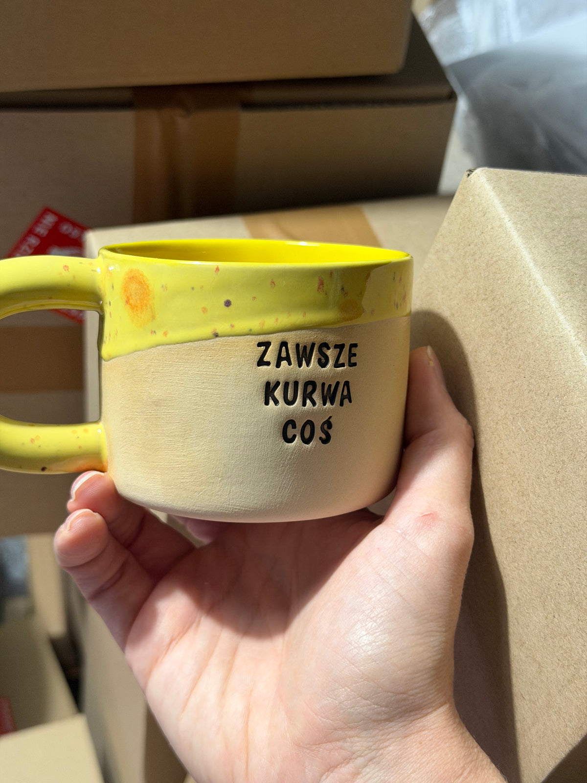 M - Kubek Brzydkie Słowa - OUTLET - zawsze kurwa coś