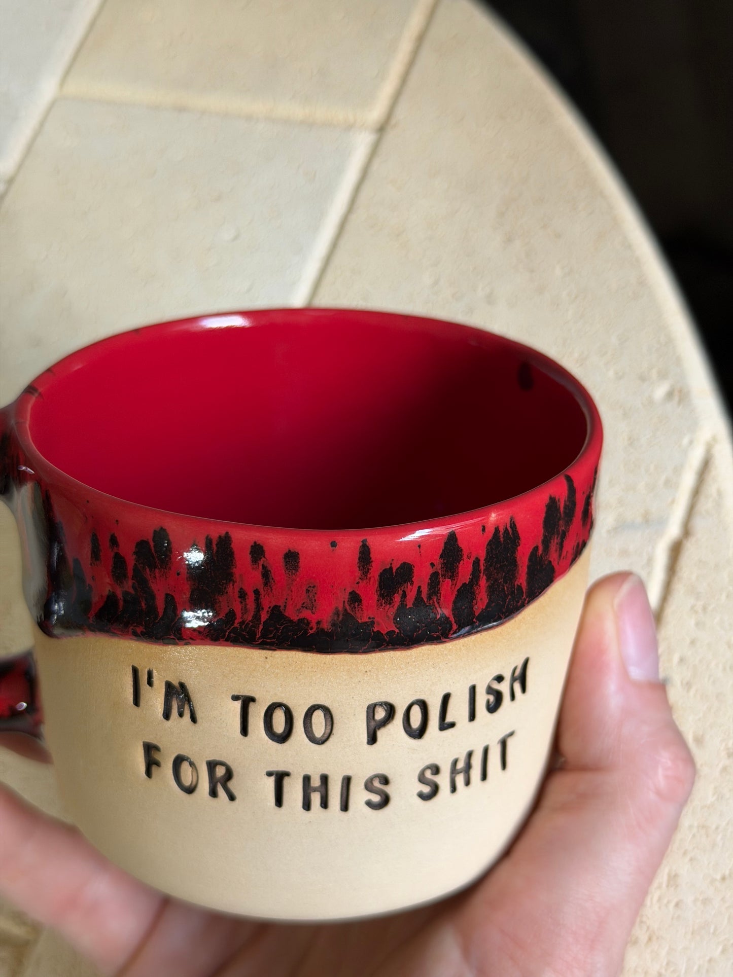 M - OUTLET - Kubek Brzydkie Słowa - i’m too polish for this shit