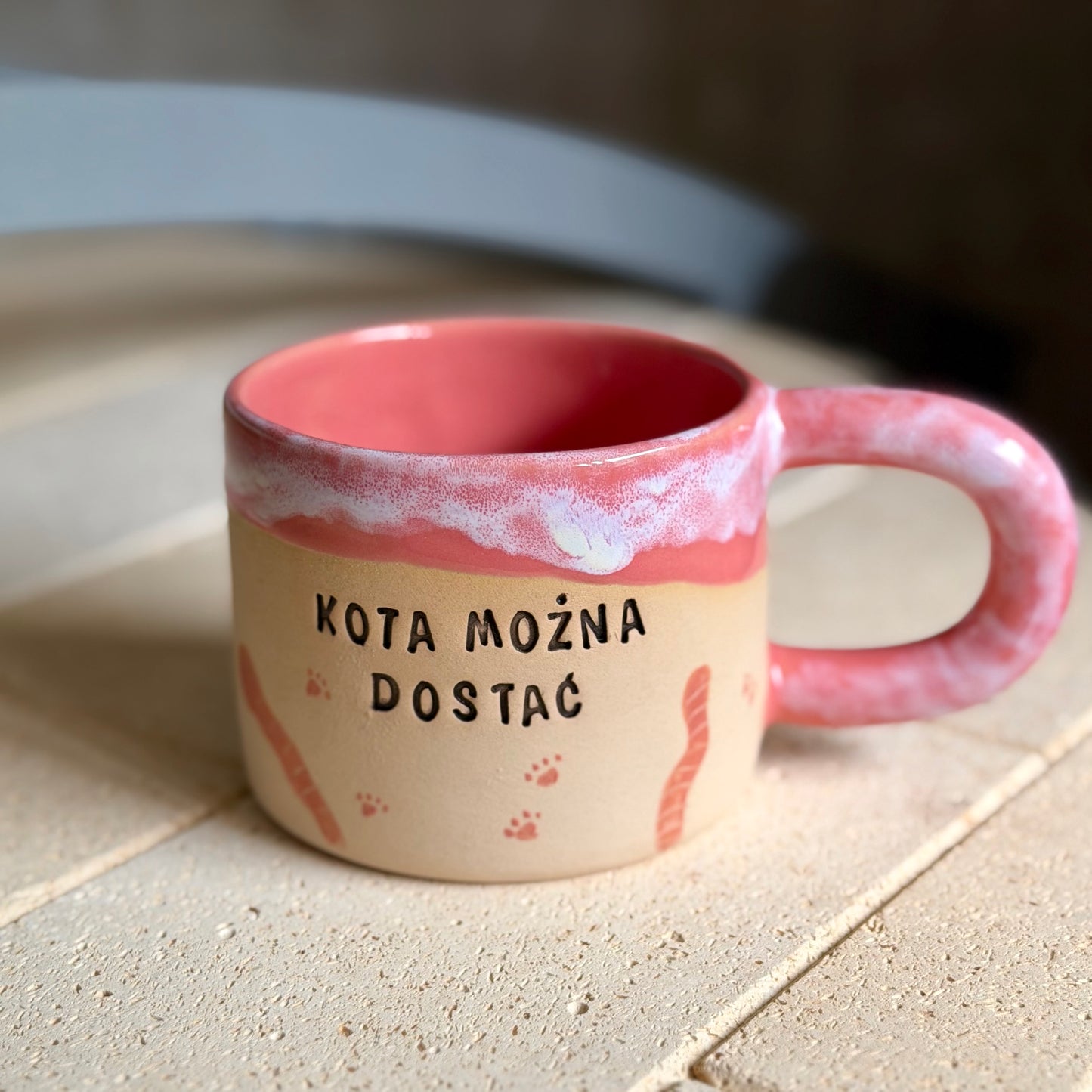 M - Kubek Brzydkie Słowa - malowany - kota można dostać