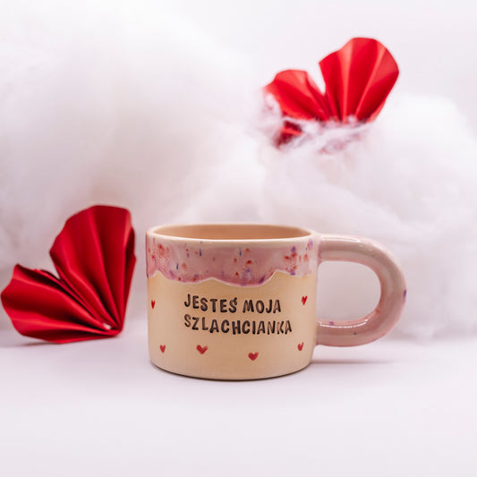 M - Kubek Brzydkie Słowa - Jesteś moja szlachcianka - opcja 2 - serca