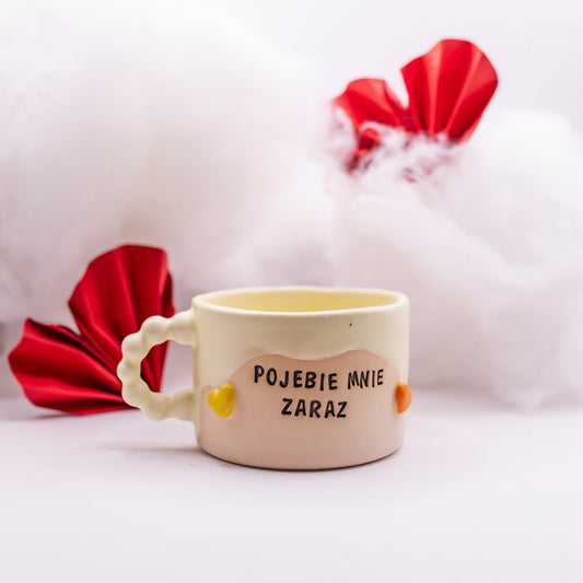 M - Kubek Brzydkie Słowa - Pojebie mnie zaraz - serca 3D