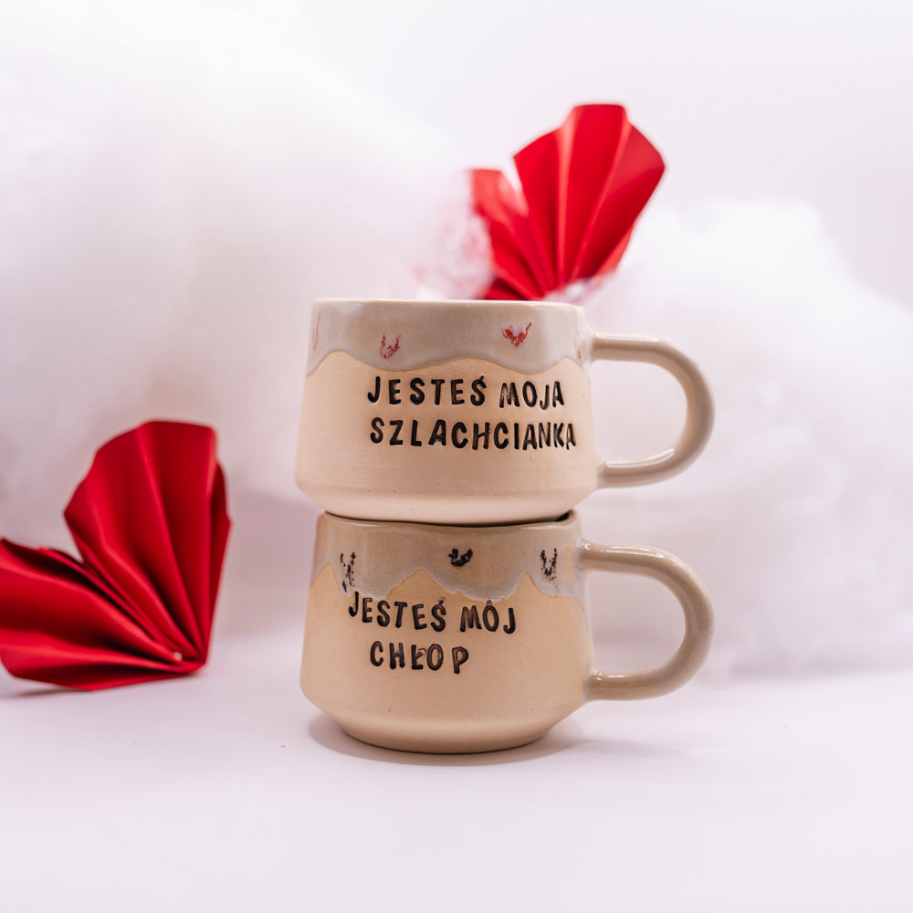 S - Kubek Brzydkie Słowa - Zestaw - CHŁOP + SZLACHCIANKA