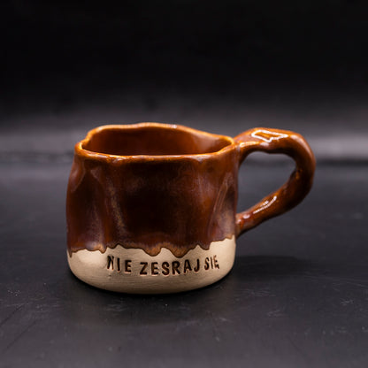 Kubki Brzydkie Słowa - ORGANICZNY - Brązowy