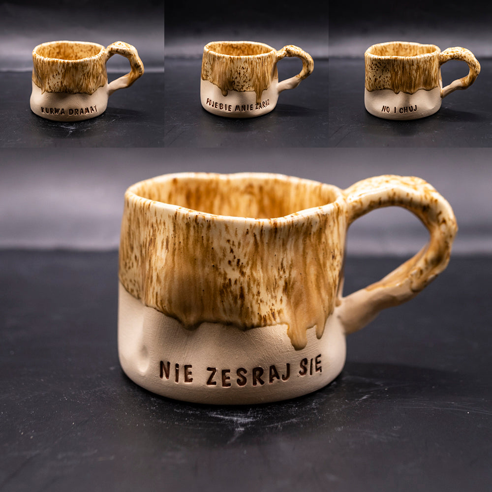 Kubki Brzydkie Słowa - ORGANICZNY - piaskowy