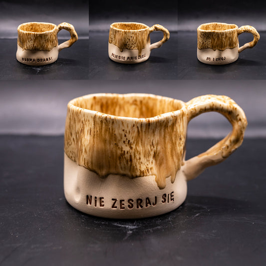 Kubki Brzydkie Słowa - ORGANICZNY - piaskowy