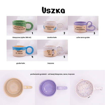 Kubek personalizowany - ozdoby 3D i inne uszka