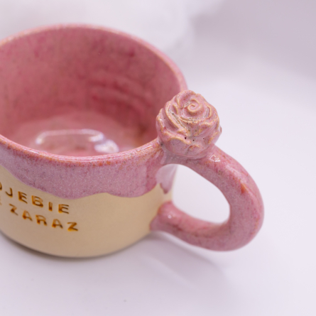 Kubek Brzydkie słowa - Liczę do 3 - pojebie mnie - Róża 3D - obrazek 3