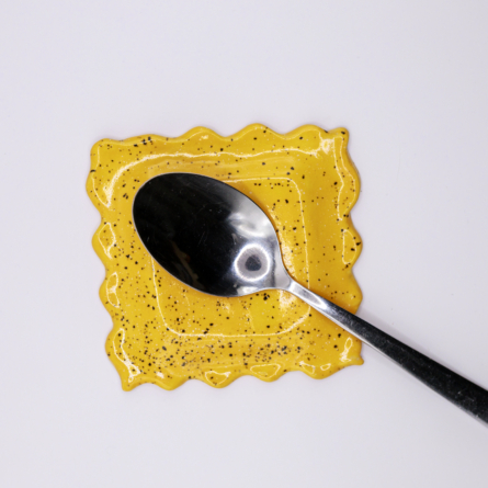 Podstawka pod łyżkę - ravioli - żółte - obrazek 2